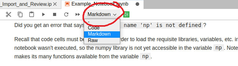 Block-type dropdown menu